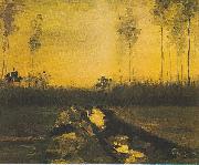 Vincent Van Gogh Landscape at Dusk oil painting reproduction